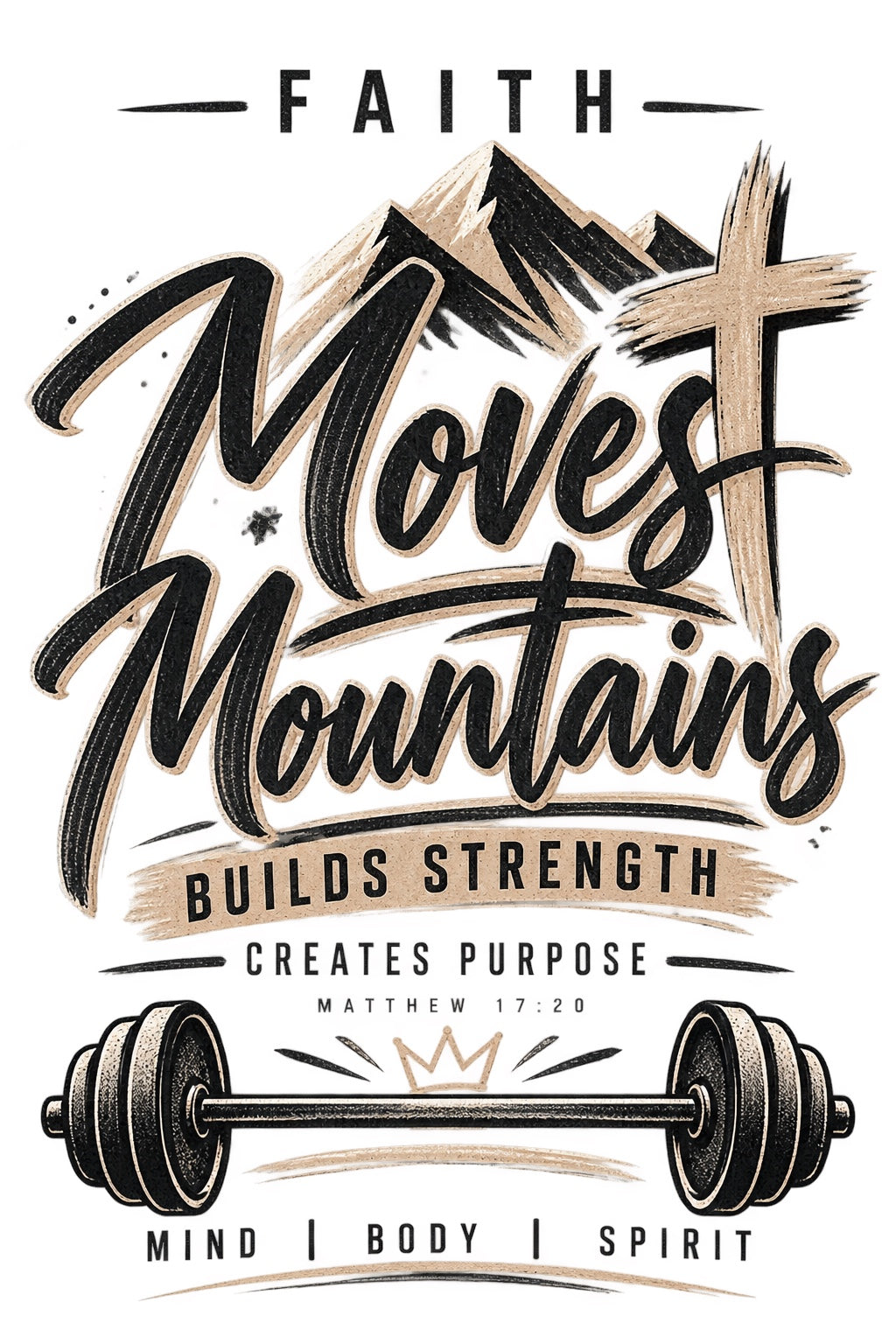 Faith Moves Mountains — Matthew 17:20 shirt design
