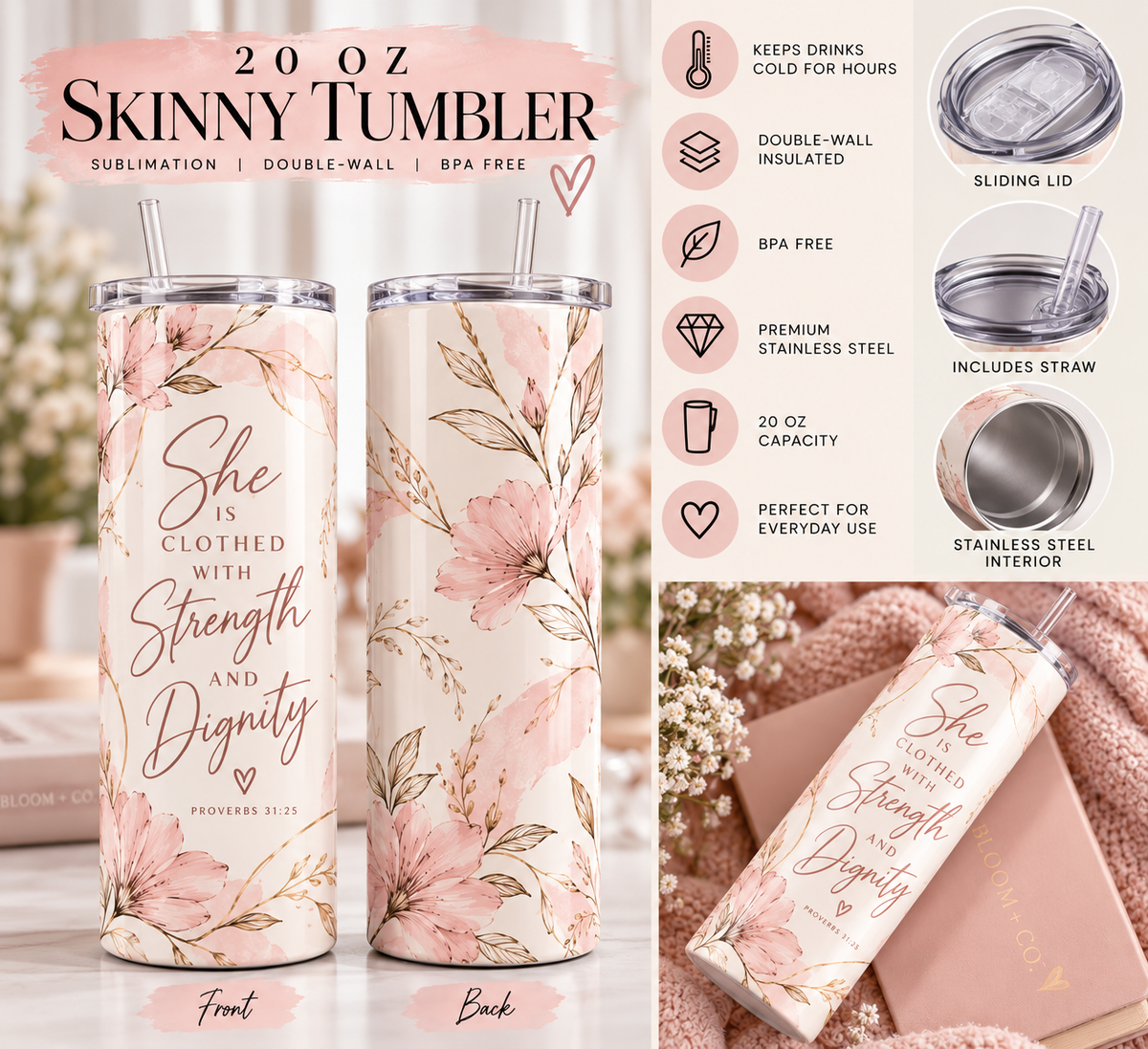 Custom Skinny Tumblers 20oz