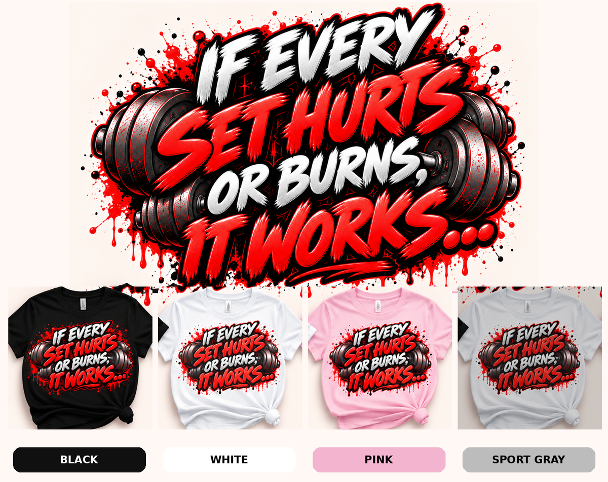 Black, white, pink and sport gray shirt options