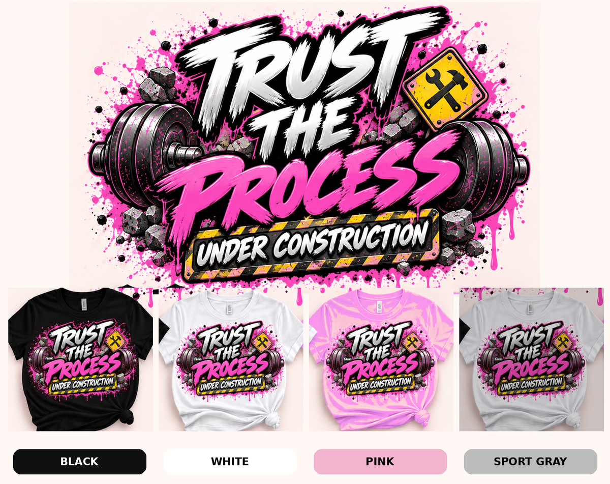 Black, white, pink and sport gray shirt options
