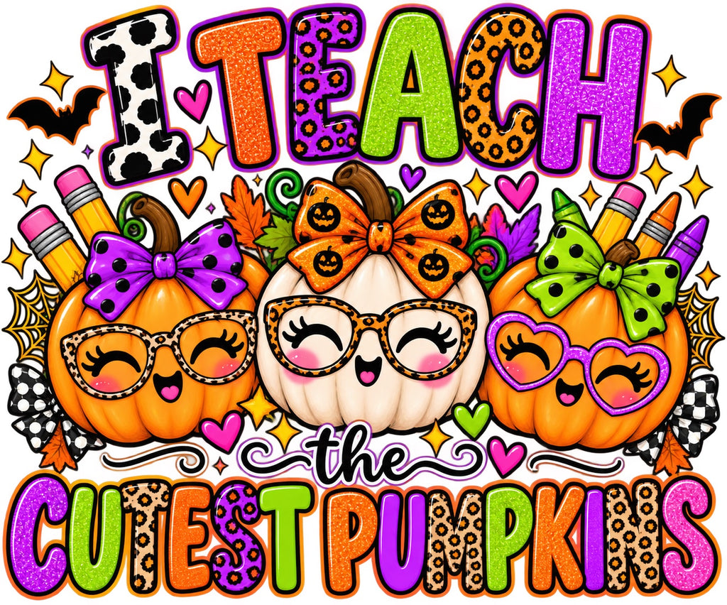 Teacher Halloween I Teach the Cutest Pumpkins – Bright design