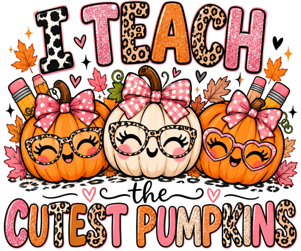 Teacher Halloween I Teach the Cutest Pumpkins – Pink design